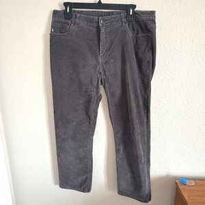 STIO Rivet Mens 40 x 30 Corduroy Pants Charcoal Gray Casual Straight Fit Stretch